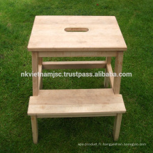 Tabouret d&#39;action Acacia 45x39x50 cm Fabriqué au Vietnam